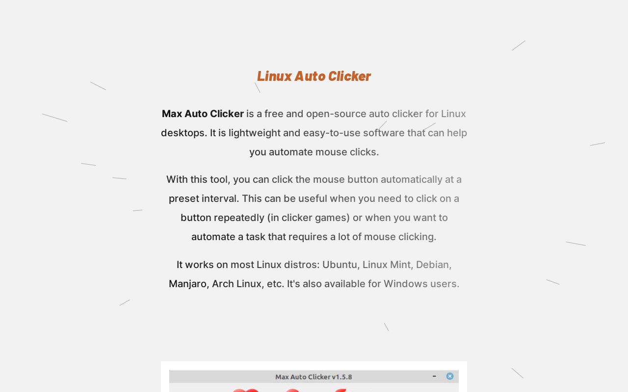 Linux Auto Clicker (Ubuntu, Linux Mint, Debian, Manjaro, Arch)
